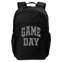 Funny Checkered Game Day Football Black White Gift Women Gift Daily Commute Backpack