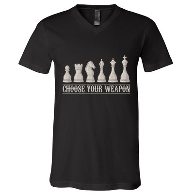 Funny Chess Gift For Chess Lover  Cool Player V-Neck T-Shirt