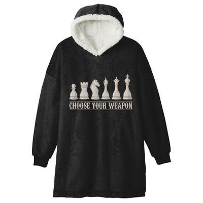 Funny Chess Gift For Chess Lover  Cool Player Hooded Wearable Blanket
