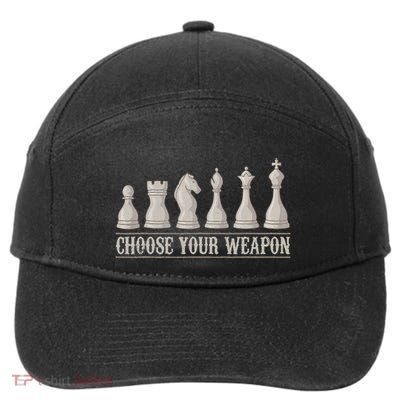 Funny Chess Gift For Chess Lover  Cool Player 7-Panel Snapback Hat