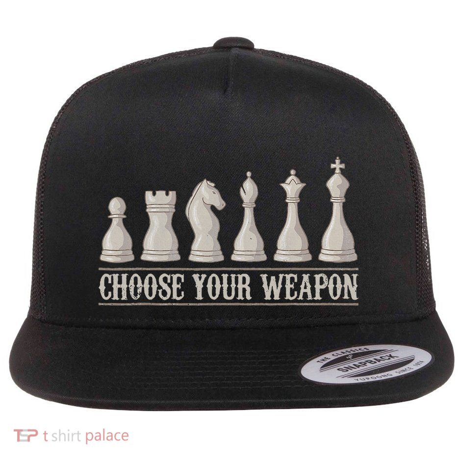 Funny Chess Gift For Chess Lover  Cool Player Flatbill Hat
