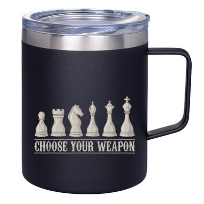 Funny Chess Gift For Chess Lover  Cool Player 12oz Stainless Steel Coffee Mug