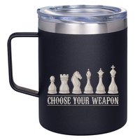Funny Chess Gift For Chess Lover  Cool Player 12oz Stainless Steel Coffee Mug