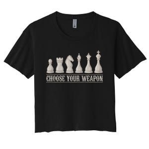 Funny Chess Gift For Chess Lover  Cool Player Women's Crop Top Tee