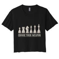 Funny Chess Gift For Chess Lover  Cool Player Women's Crop Top Tee