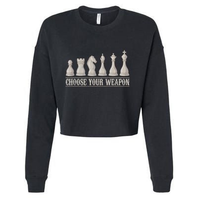 Funny Chess Gift For Chess Lover  Cool Player Cropped Pullover Crew