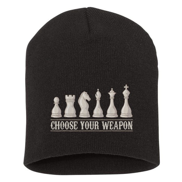 Funny Chess Gift For Chess Lover  Cool Player Short Acrylic Beanie