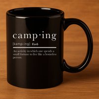 Funny Camping Gifts With Sayings For Campers Camp Definition 11oz C Handle Ceramic Mug