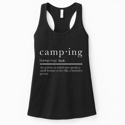 Funny Camping Gifts With Sayings For Campers Camp Definition Womens Tank Top