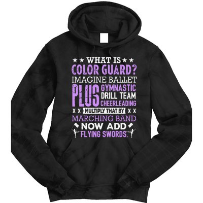 Funny Color Guard Flag School For Ns Women Tie Dye Hoodie