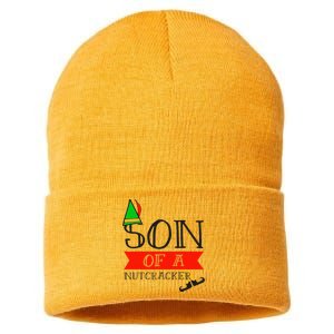 Funny Christmas Gift Son Of A Nutcracker Sustainable Knit Beanie