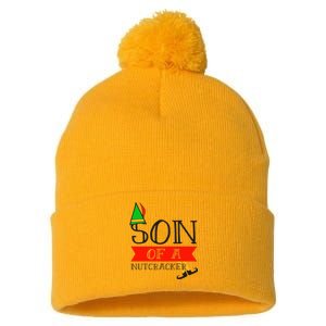 Funny Christmas Gift Son Of A Nutcracker Pom Pom 12in Knit Beanie