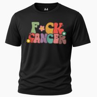 Fuck Cancer Groovy Retro Cooling Performance Crew T-Shirt