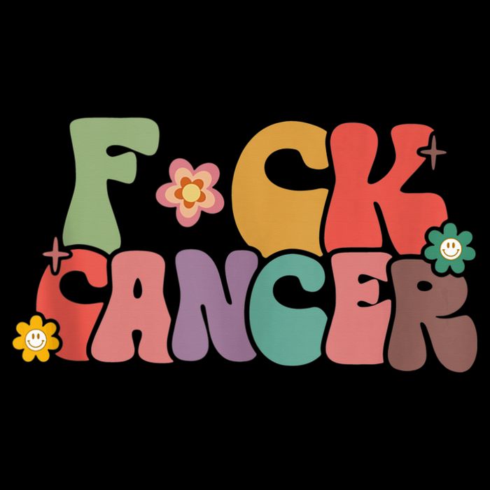 Fuck Cancer Groovy Retro Cooling Performance Crew T-Shirt