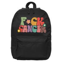 Fuck Cancer Groovy Retro 16 in Basic Backpack