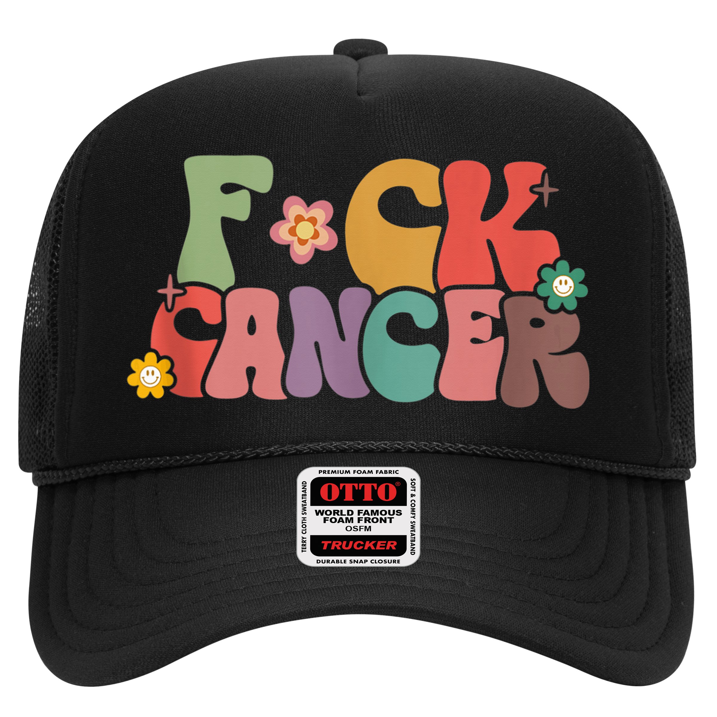 Fuck Cancer Groovy Retro Hat