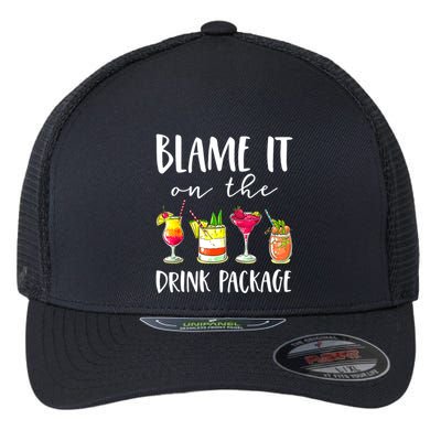 Funny Cruise Gifts Blame It On The Drink Package Flexfit Unipanel Trucker Cap