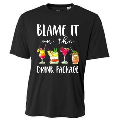 Funny Cruise Gifts Blame It On The Drink Package Cooling Performance Crew T-Shirt