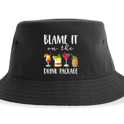 Funny Cruise Gifts Blame It On The Drink Package Sustainable Bucket Hat