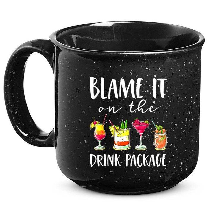 Funny Cruise Gifts Blame It On The Drink Package 15oz Campfire Ceramic Mug