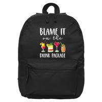 Funny Cruise Gifts Blame It On The Drink Package 16 in Basic Backpack