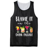 Funny Cruise Gifts Blame It On The Drink Package Mesh Reversible Basketball Jersey Tank