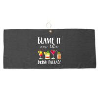 Funny Cruise Gifts Blame It On The Drink Package Large Microfiber Waffle Golf Towel