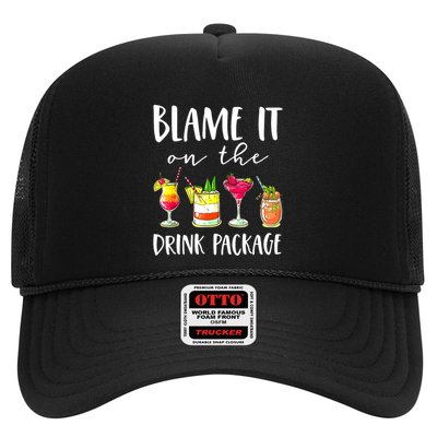 Funny Cruise Gifts Blame It On The Drink Package Trucker Hat