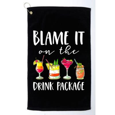 Funny Cruise Gifts Blame It On The Drink Package Golf Towel