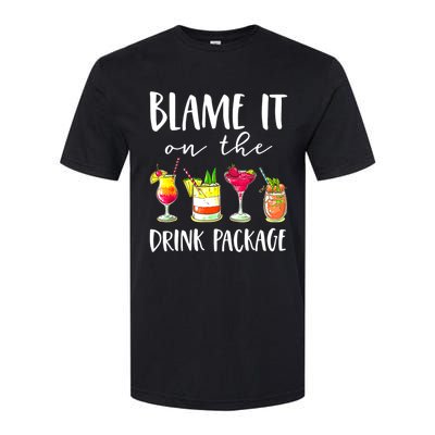 Funny Cruise Gifts Blame It On The Drink Package Softstyle CVC T-Shirt