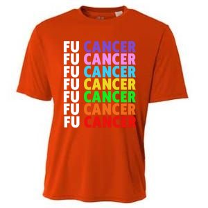 Fu Cancer Gift Fuck Cancer Funny Gift Fuck Cancer Awareness Great Gift Cooling Performance Crew T-Shirt