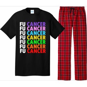 Fu Cancer Gift Fuck Cancer Funny Gift Fuck Cancer Awareness Great Gift Pajama Set