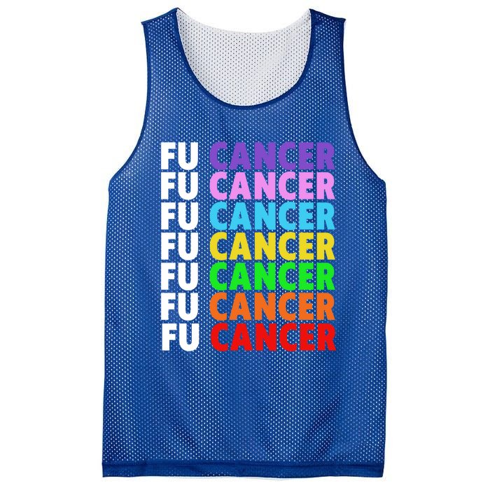 Fu Cancer Gift Fuck Cancer Funny Gift Fuck Cancer Awareness Great Gift Mesh Reversible Basketball Jersey Tank