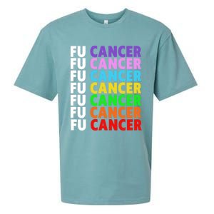 Fu Cancer Gift Fuck Cancer Funny Gift Fuck Cancer Awareness Great Gift Sueded Cloud Jersey T-Shirt