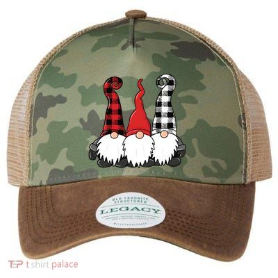 Funny Christmas Gnomes Buffalo Plaid Gnome Legacy Tie Dye Trucker Hat