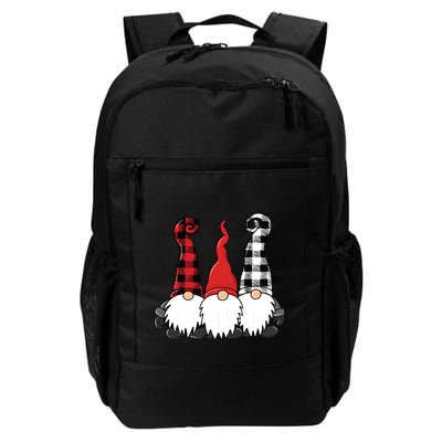 Funny Christmas Gnomes Buffalo Plaid Gnome Backpack