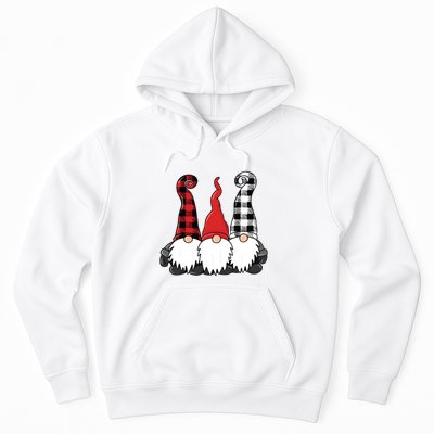Funny Christmas Gnomes Buffalo Plaid Gnome Hoodie