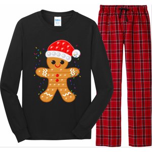 Funny Christmas Gingerbread Cookie Santa Cap Pop It Toy Xmas Cute Gift Long Sleeve Pajama Set