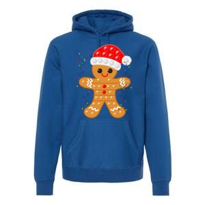 Funny Christmas Gingerbread Cookie Santa Cap Pop It Toy Xmas Cute Gift Premium Hoodie