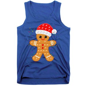 Funny Christmas Gingerbread Cookie Santa Cap Pop It Toy Xmas Cute Gift Tank Top