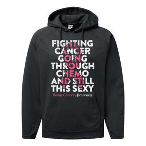 Fighting Cancer Going Through Chemo  Breast Cancer Performance Fleece Hoodie