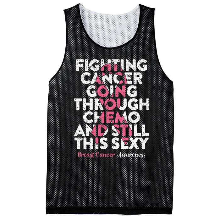 Fighting Cancer Going Through Chemo  Breast Cancer Mesh Reversible Basketball Jersey Tank