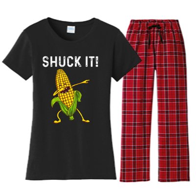 Funny Corn Gift For  Corn On The Cob Costume Farmer Women's Flannel Pajama Set