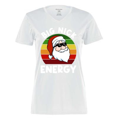 Funny Christmas Gift Santa Gift Big Nick Energy Xmas Cool Gift Women's Momentum V-Neck T-Shirt