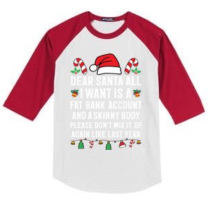 Funny Christmas Gift Adult Dear Santa Xmas Great Gift Kids Colorblock Raglan Jersey