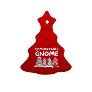 Funny Comfortably Gnome Christmas Gift Ceramic Tree Ornament