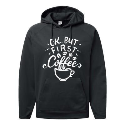 Funny Coffee Gift Performance Fleece Hoodie