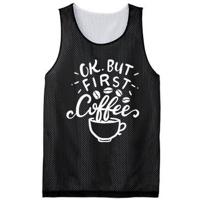 Funny Coffee Gift Mesh Reversible Basketball Jersey Tank