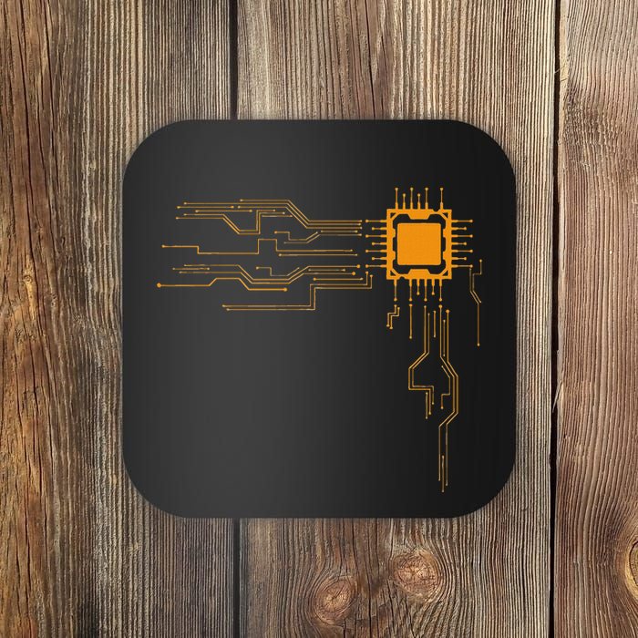 Funny Computer Geek Nerd Gift Cool Computer Core Circuit Coaster
