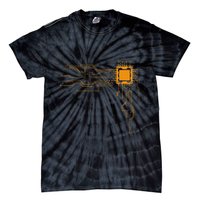 Funny Computer Geek Nerd Gift Cool Computer Core Circuit Tie-Dye T-Shirt